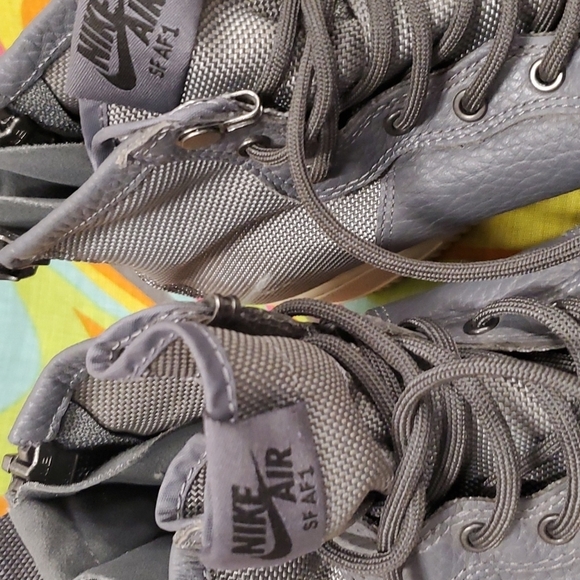 Nike Air Force 1 SF Mid Urban Utility Grey Sneaker SZ 6.5 - Picture 2 of 8